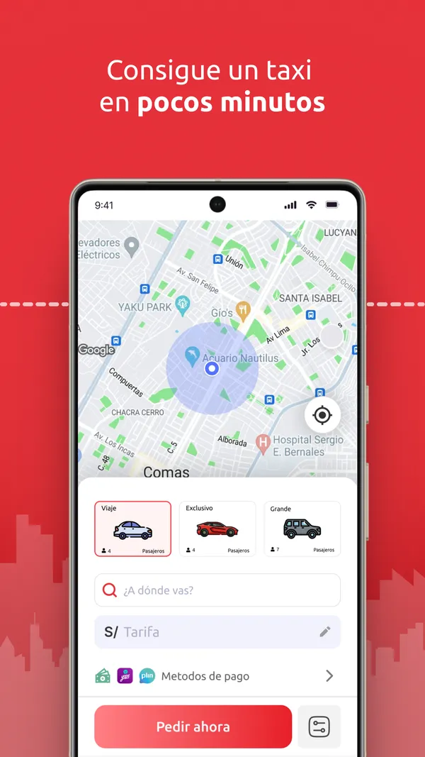 Gope - App de Reserva de Taxis - Vista 1